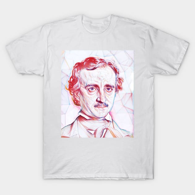 Edgar Allan Poe Portrait | Edgar Allan Poe Artwork T-Shirt by JustLit